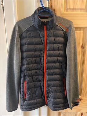 Free Country Men's Half Puffer Double Zip Lightweight Jacket Poly/Nylon